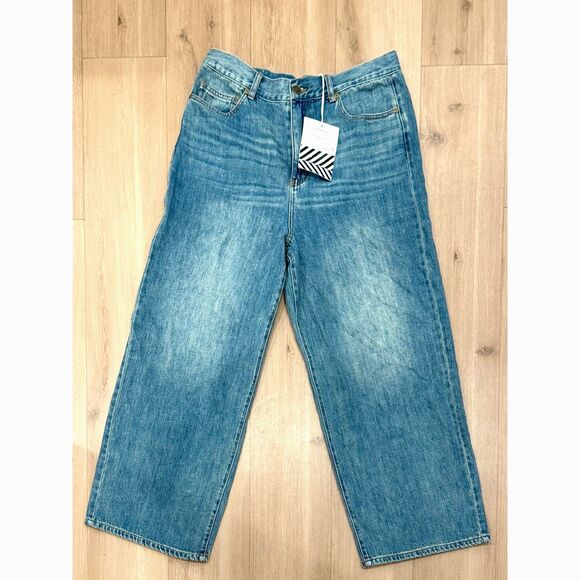 Free People x Sandrine Rose High Rise Wide Leg  Jeans - Size 31 NWT - Picture 2 of 6